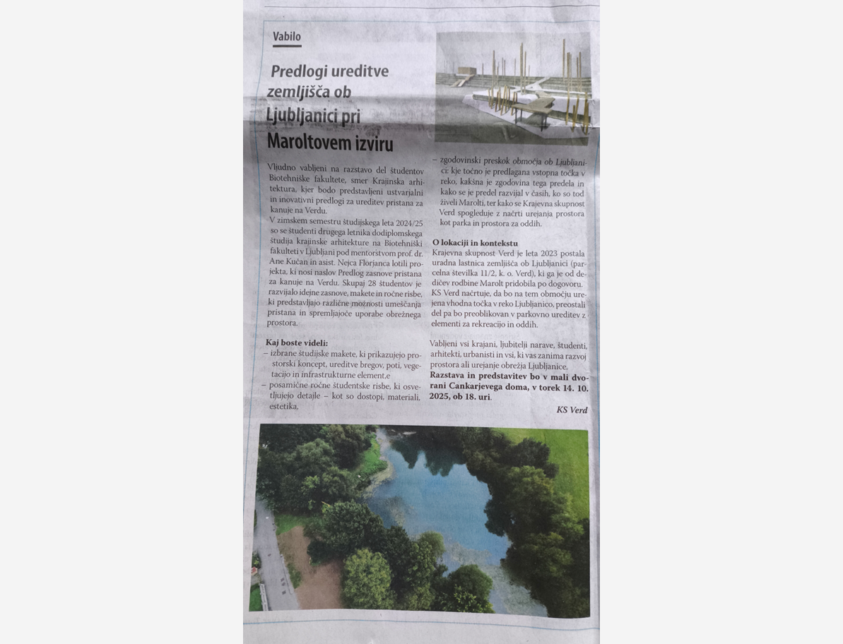 Vabilo v časopisu Naš Časopis, občina Vrhnika, 29 sept. 2025